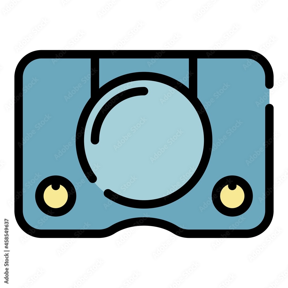 Poster digital game console icon. outline digital game console vector icon color flat isolated