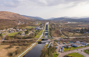 Neptunes Staircase Lock System Scotland © Stock87