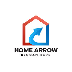 Growth Home Gradient Logo Design