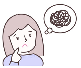 もやもやしている女性