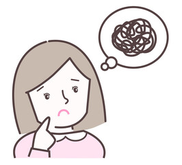 もやもやしている女性