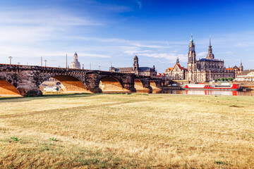 Dresden and view of Cathedral of the Holy Trinity