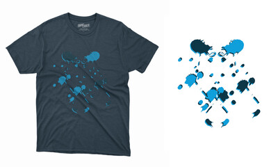 T-shirt design template layout