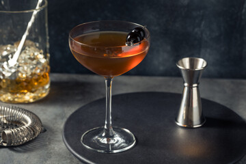 Boozy Refreshing Bourbon Manhattan Cocktail
