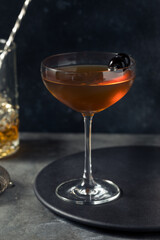Boozy Refreshing Bourbon Manhattan Cocktail
