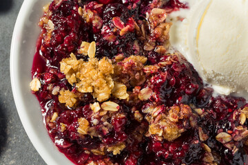 Homemade Berry Crumble Dessert