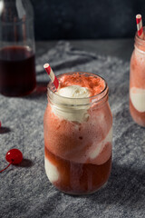 Cold Cherry Cola Ice Cream Float