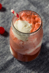 Cold Cherry Cola Ice Cream Float