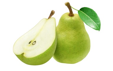 洋梨 ラ・フランス イラスト リアル セット