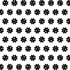 Fototapeta na wymiar black and white seamless pattern with flowers