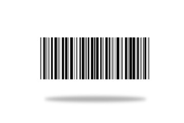 barcode on a white background with a shadow