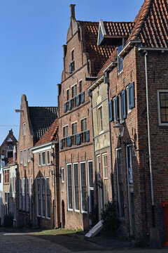 Historical street in Deventer, Holland