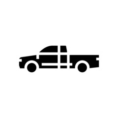 truck car glyph icon vector. truck car sign. isolated contour symbol black illustration