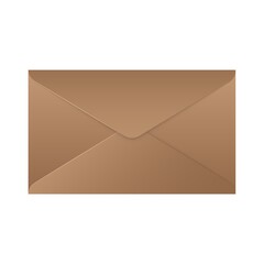 Realistic vintage envelope. Closed envelope mockup isolated on white background, folded letter. Vector illustration