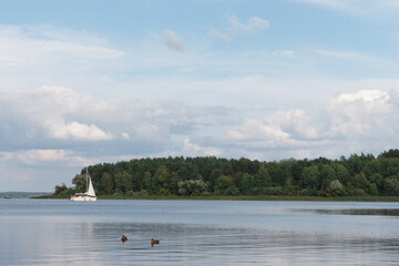 Yacht in a seascape in summer