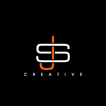 SJ, JS Letter Initial Logo Design Template Vector Illustration