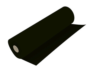 Black paper roll. vector illustration