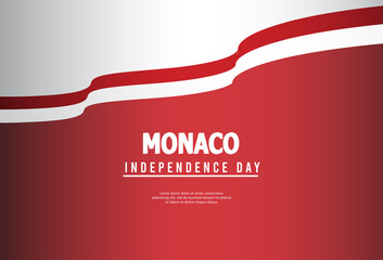Happy independence day of Monaco . template, background. Vector illustration