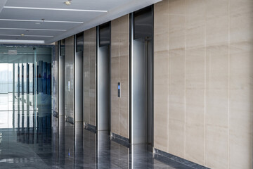 Fototapeta na wymiar Elevator hall environment in office building