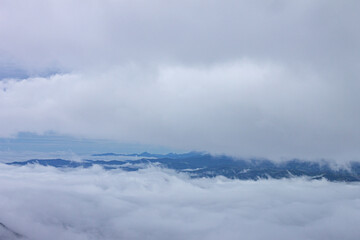 Sea of mist in the morning at Phu Thap Boek viewpoint. 