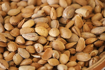 close up of almonds