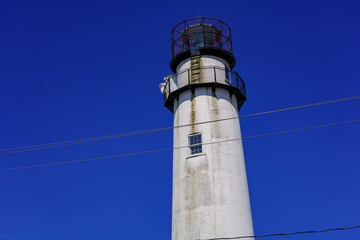 Close up of the Fenwick Island Lighthouse light