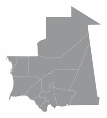 Mauritania administrative map