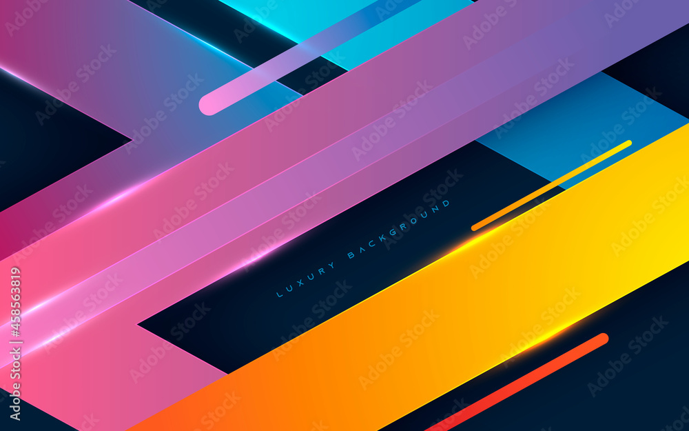 Poster abstract colorful gradient dimension layers background