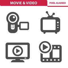 Movie, Video Icons
