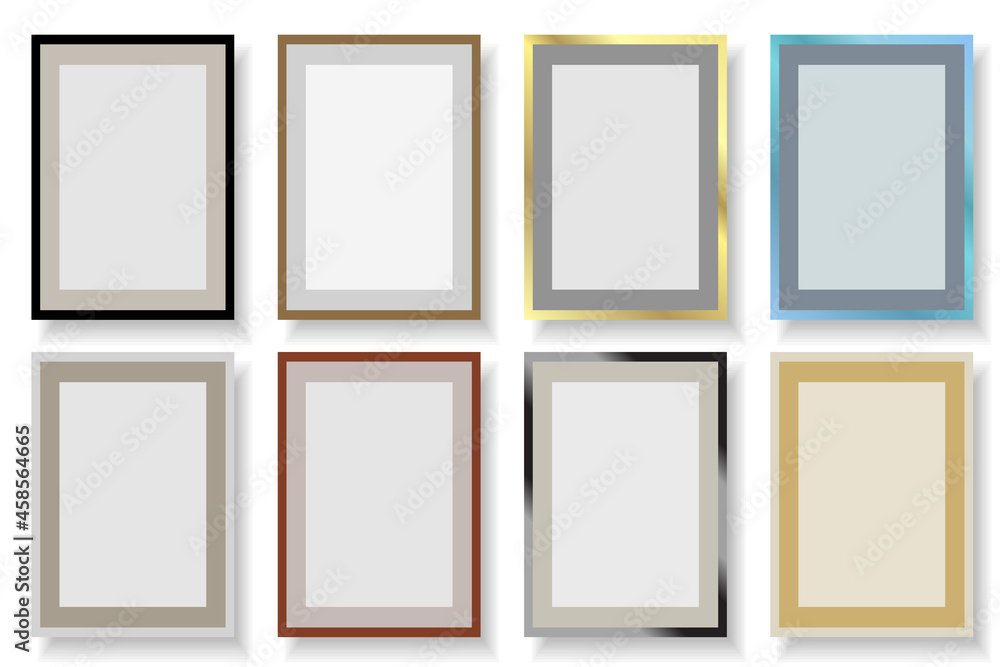 Poster simple rectangle frames. collection of colorful borders. copy space, empty place for your text and i