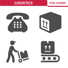Logistics, Shipping, Delivery Icons