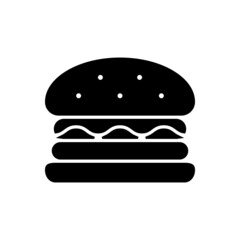 Burger icon vector. fast food illustration sign. hamburger symbol. cheeseburger logo.