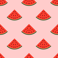 Watermelon slices seamless pink pattern, print for your ideas