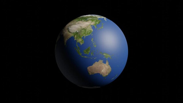 3D modeling Earth planet in a dark space. Concept 3d render element on a black background