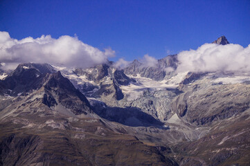 snow covered mountains