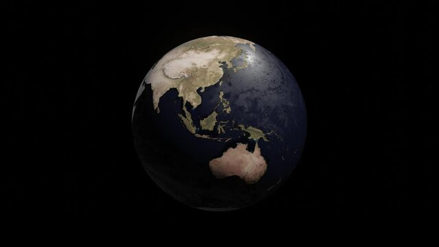 3D modeling planet Earth on a black background. Concept 3d render element