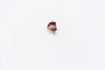 The right eye. Voyeurism. The man is watching the wife. A curious look. Jealousy, spying on or...
