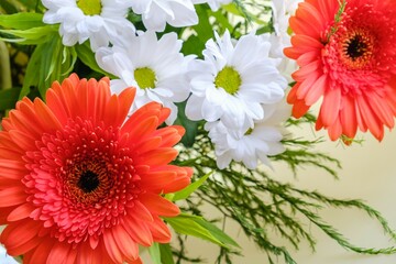 Bouquet flower rose isolated gerbera. floral romantic.