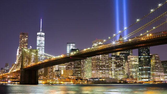 memorial day manhattan panorama 4k timelapse from new york city usa