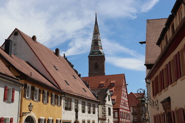 Fototapeta na wymiar Wolframs-Eschenbach mittelalterliche Stadt in Franken Romantik