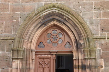 Kirche Portal Gotik Kirchenportal gotsch Eingang Liebfrauenmünster Wolframs-Eschenbach Franken
