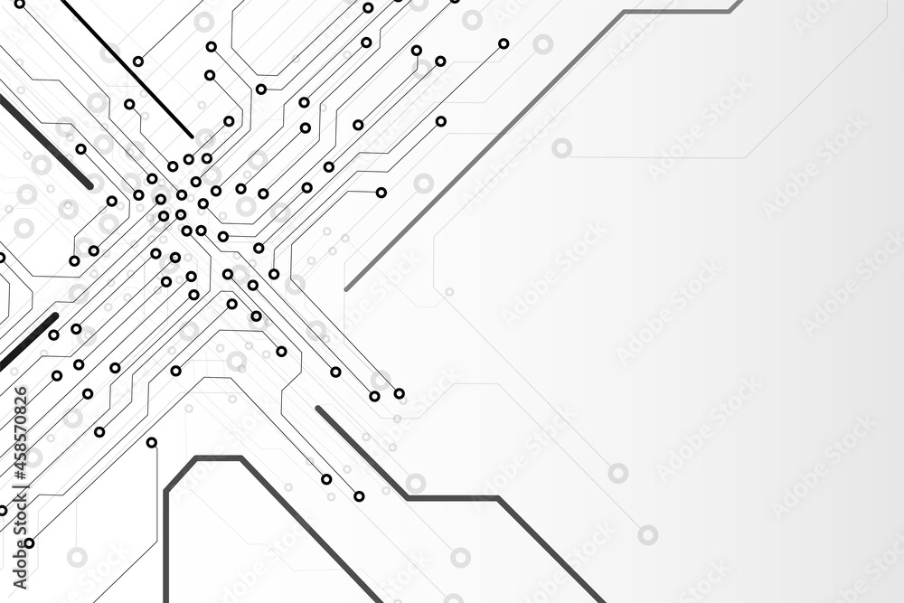 Aufkleber abstract black line circuit board infographic concept vector background