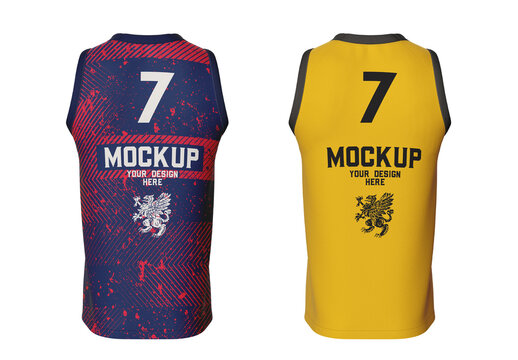 Basketball Jersey Mockup Back Side