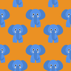 Obraz na płótnie Canvas Cute pattern elephant cartoon vector illustration. Can be used for printing on T-shirts, baby clothes, fashion designs, baby shower invitation card.