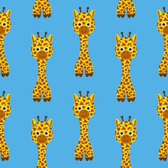 Cute giraffe pattern. Vector illustration. Can be used for printing on T-shirts, children's clothing, fashion designs.