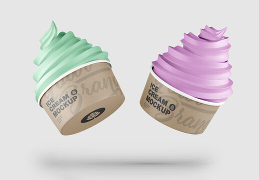 Ice Cream Cups Mockup