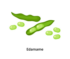 Cartoon edamame beans.