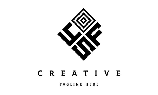 YFS rectangle three latter logo vector