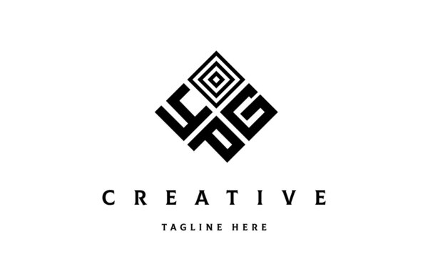 YGP rectangle three latter logo vector