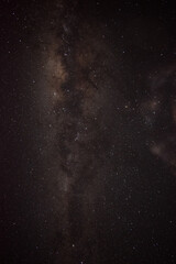 Galactic center with brown hues and Stars
